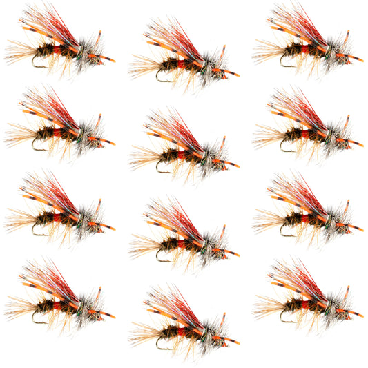 Kaufmann's Royal Crystal Stimulator Rubber Legs Dry Fly - 1 Dozen Flies Hook Size 16