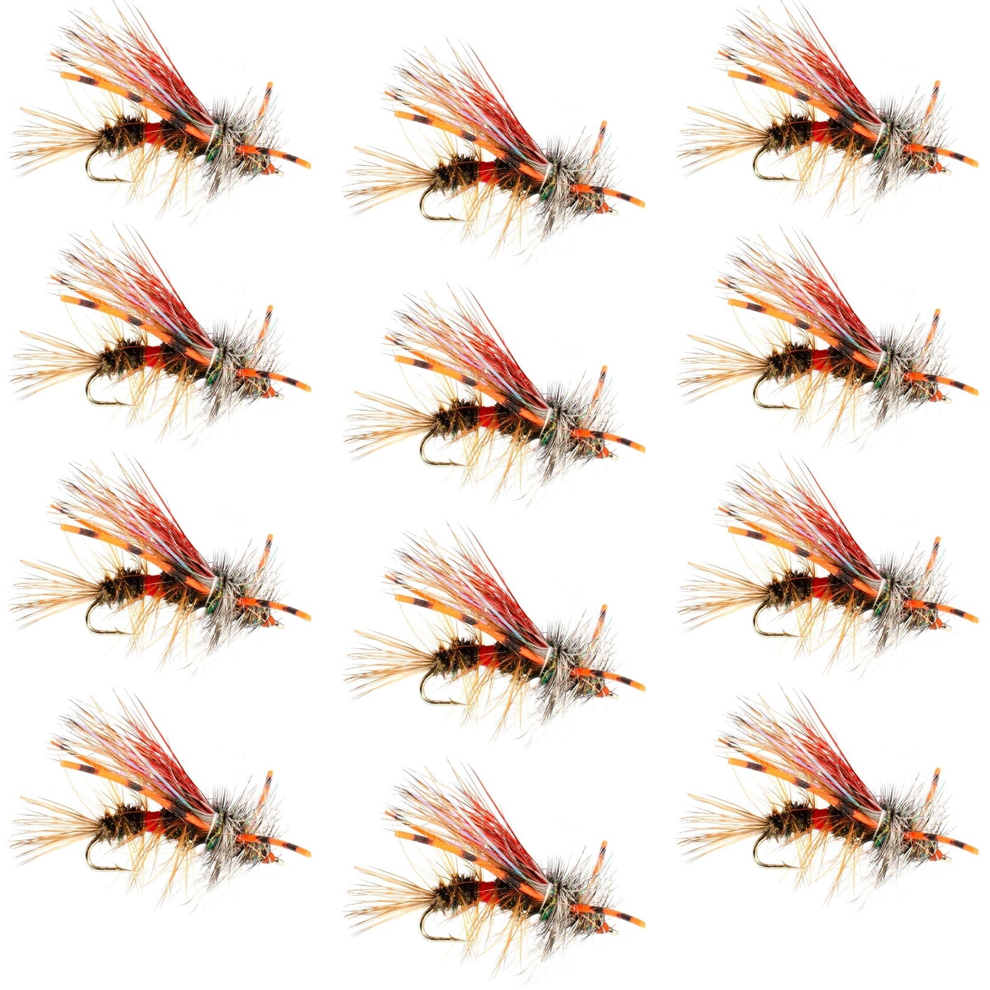 Kaufmann's Royal Crystal Stimulator Rubber Legs Dry Fly - 1 Dozen Flies Hook Size 8