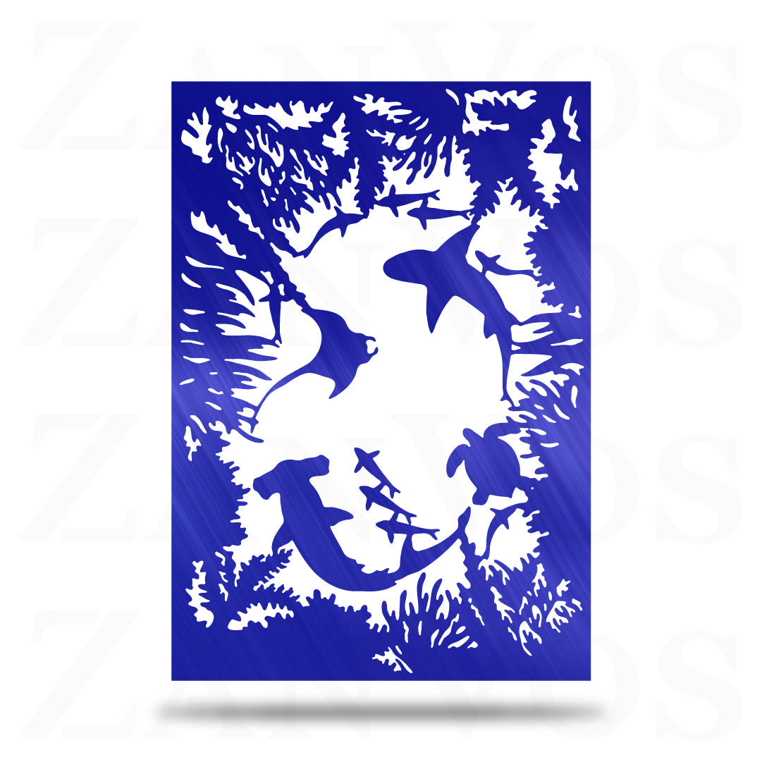 Stingray, Shark, Turtle & Coral