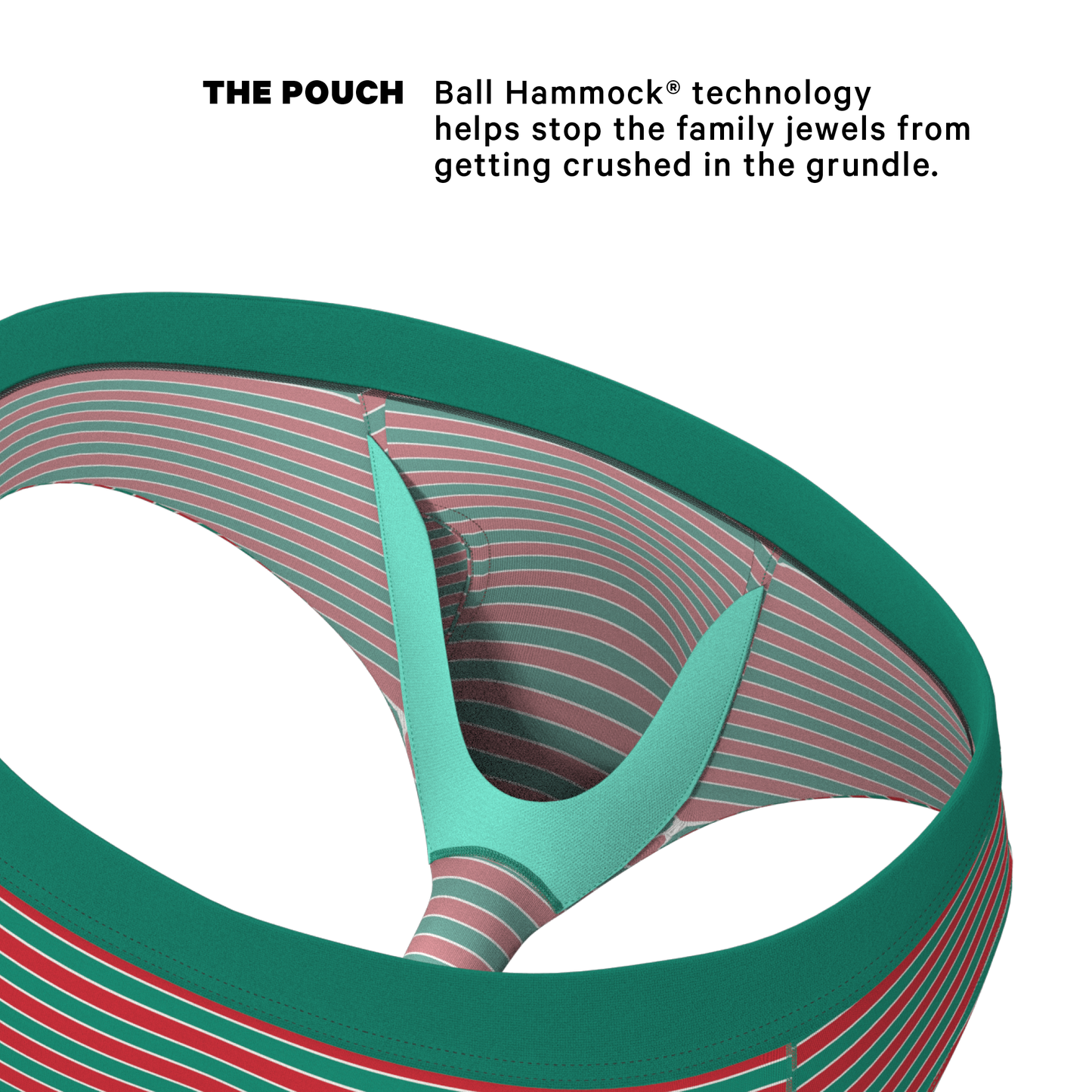 The Stripe Club | Christmas Striped Ball Hammock® Pouch Underwear Briefs