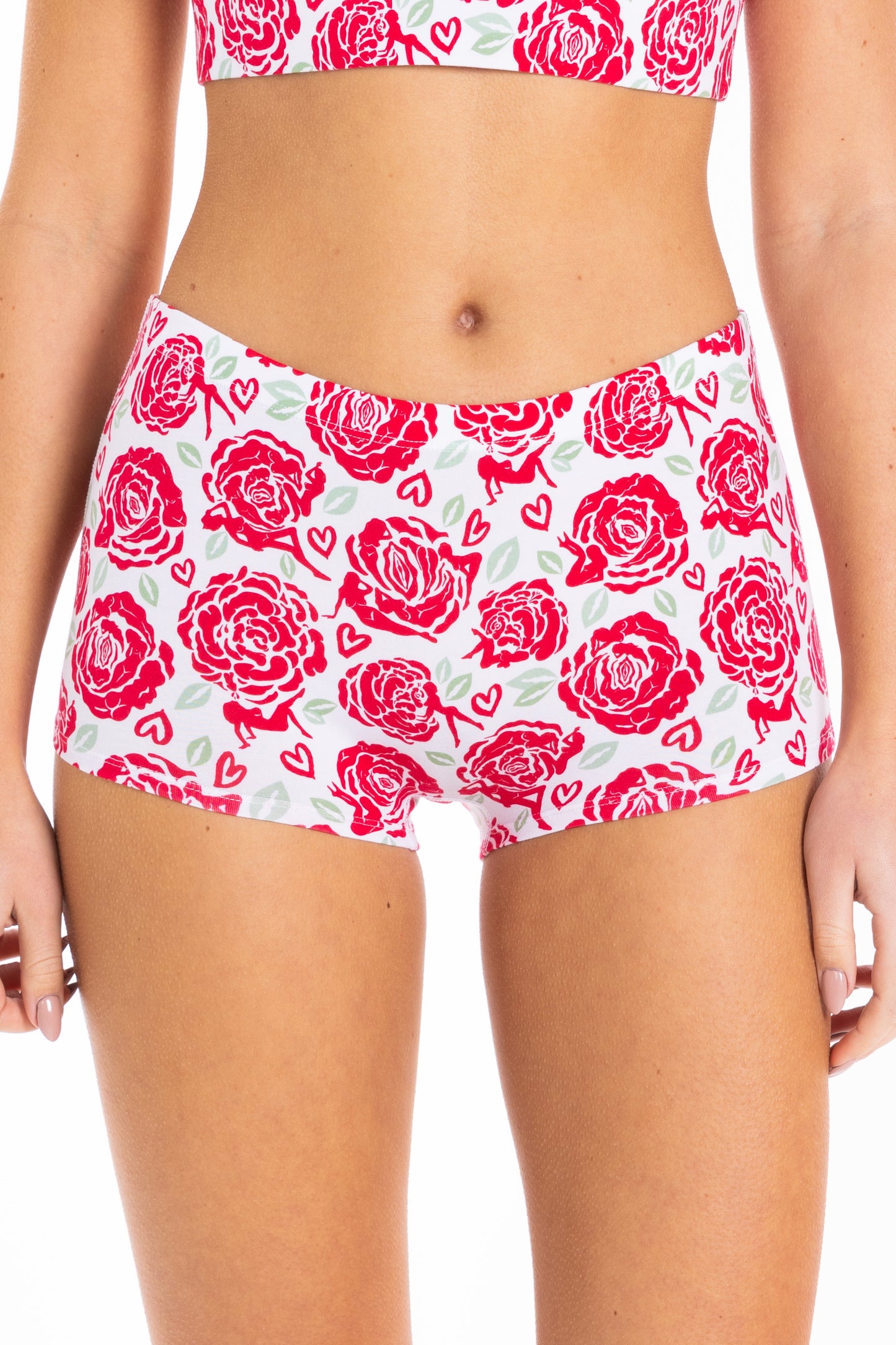 The Bloom With A View | Naughty Roses Modal Boyshort Underwear