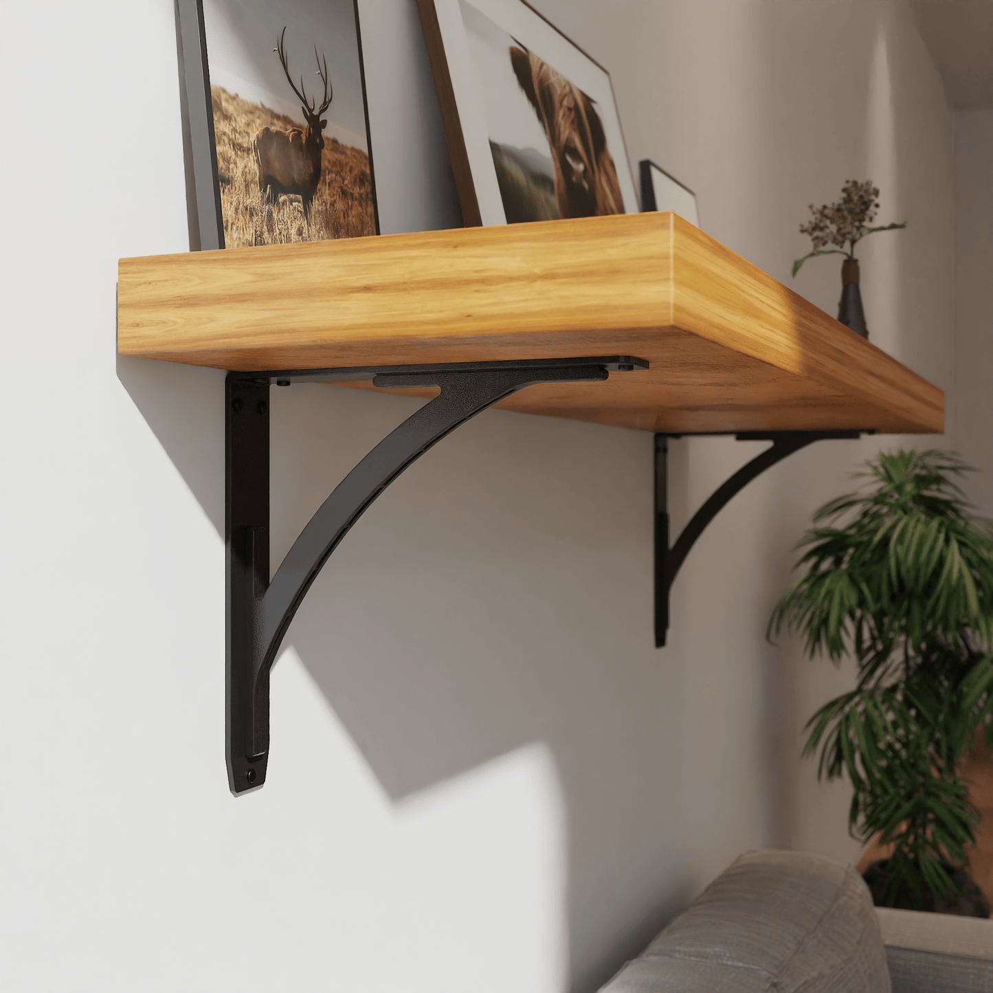 Sullivan Heavy Duty Steel Brackets for Shelving - Black