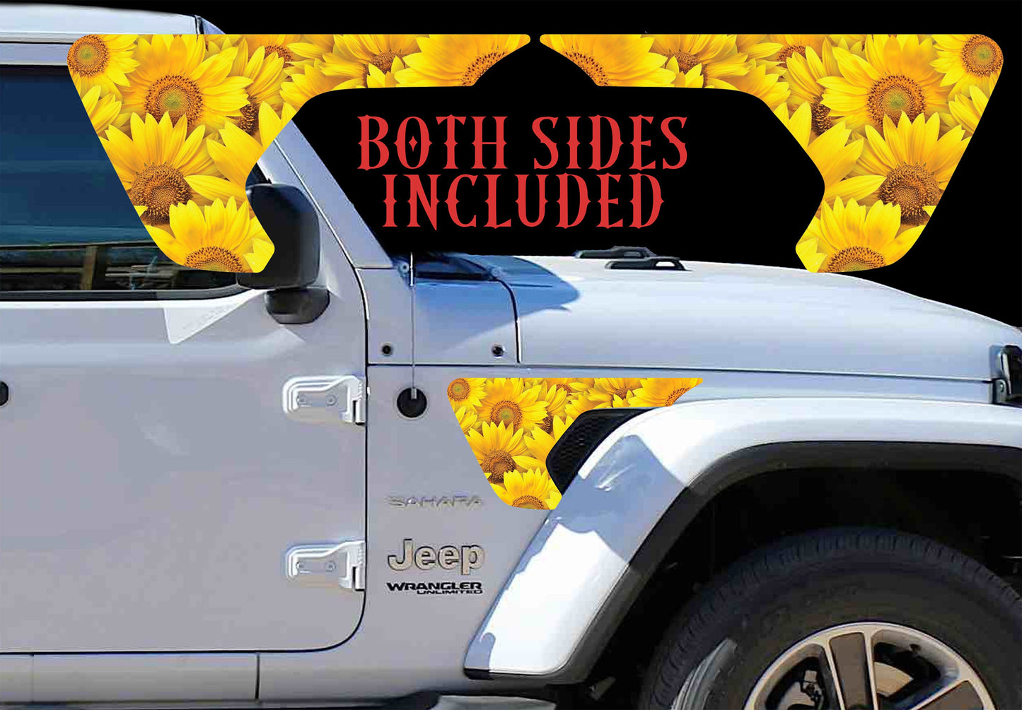 Sunflowers fender vent for the JL or JT 2018 or newer