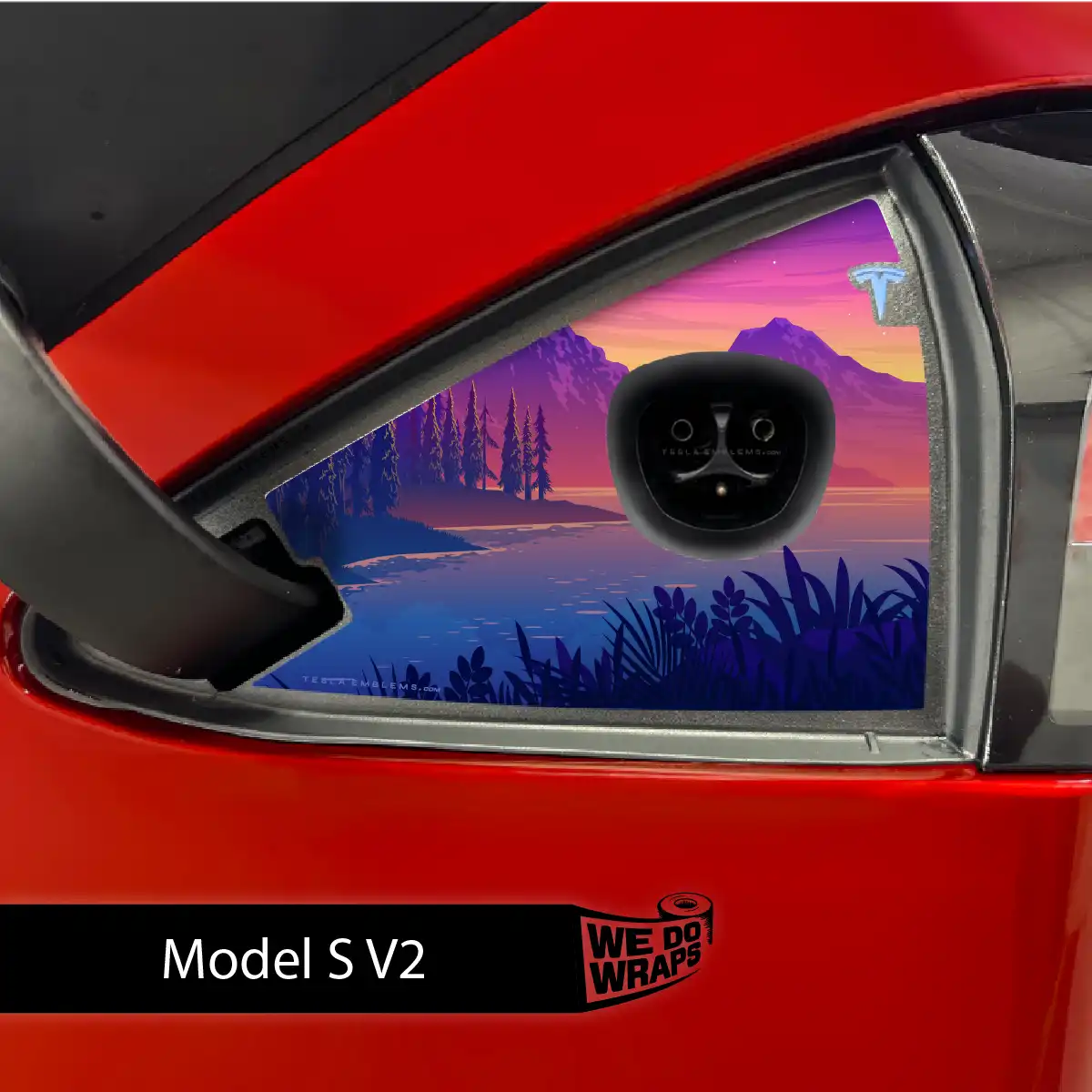 Sunset Beach Tesla Charge Port Wrap | Model S
