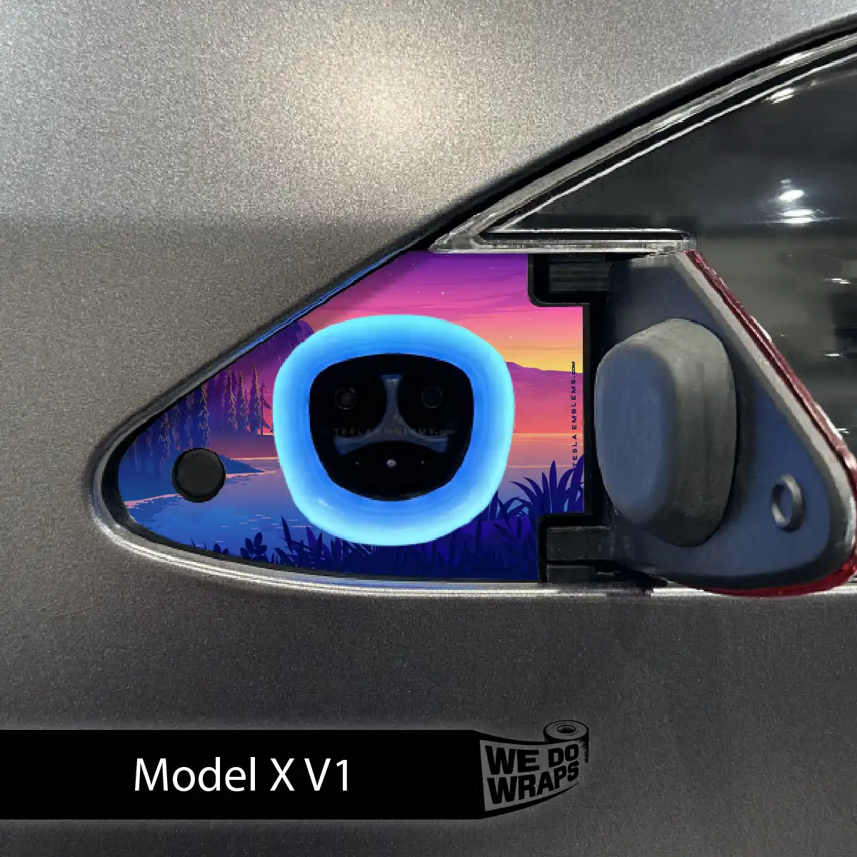 Sunset Beach Tesla Charge Port Wrap | Model X