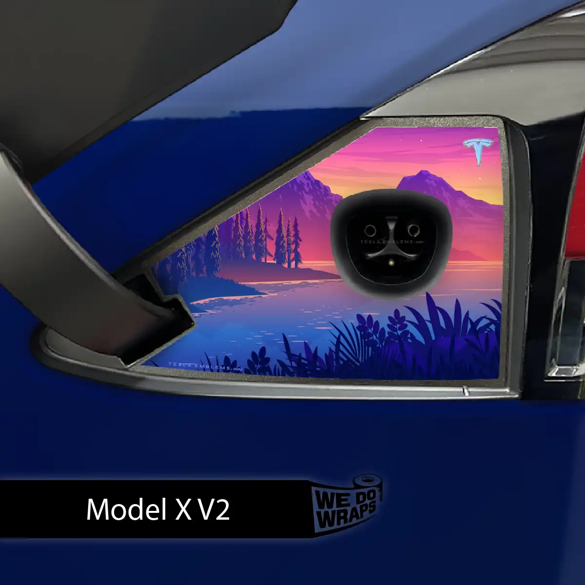 Sunset Beach Tesla Charge Port Wrap | Model X
