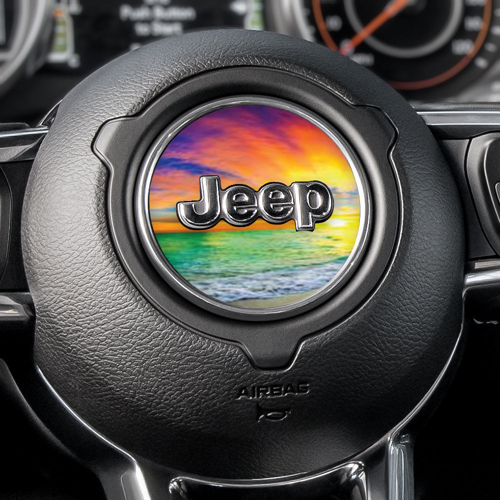 Sunset Steering Wheel Decal