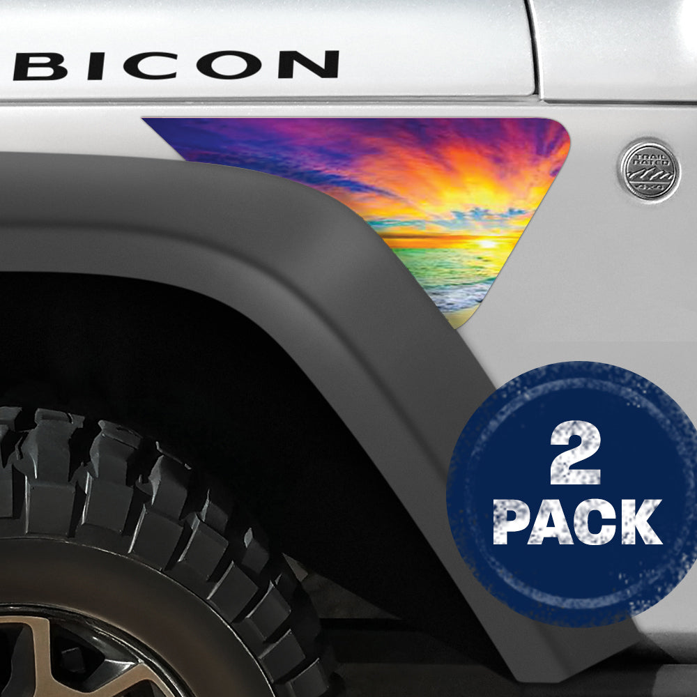 Sunset 2pc Vinyl Fender Decal