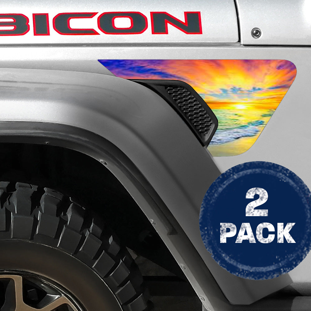 Sunset 2pc Vinyl Fender Decal