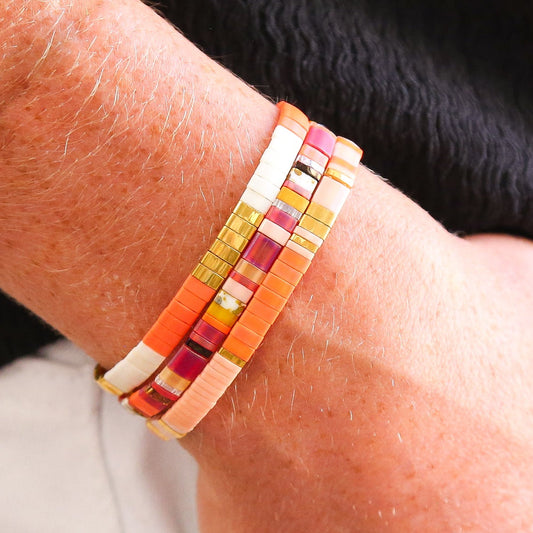 SUNSET - Tila Bead Bracelets Stack
