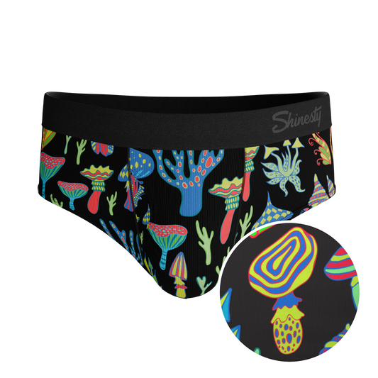 The Super Shroom | Neon Mushrooms Ball Hammock® Pouch Underwear Briefs