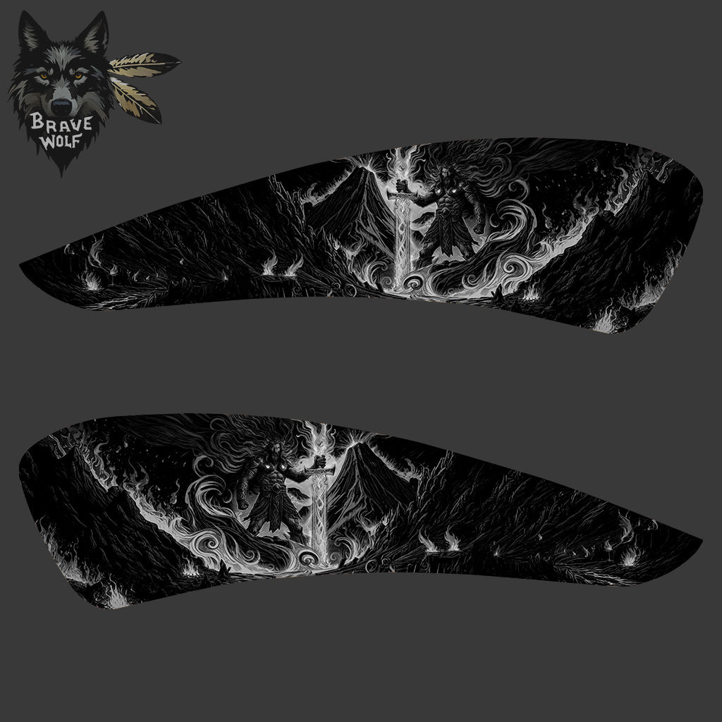 "Surtr" Tank Decal Set for Indian Scout (2014-2024) B&W
