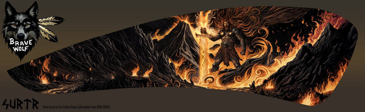 "Surtr" Tank Decal Set for Indian Scout (2014-2024)