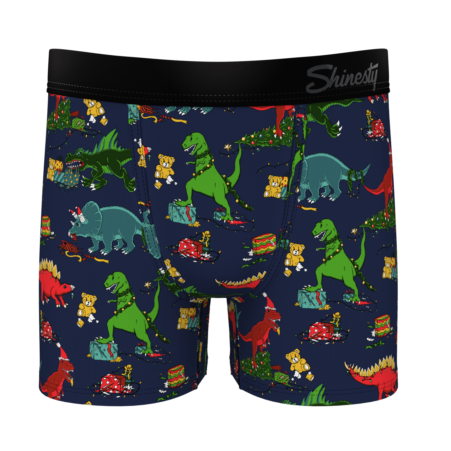 The T-Rexmas | Christmas Dinosaur Youth Boxer Briefs