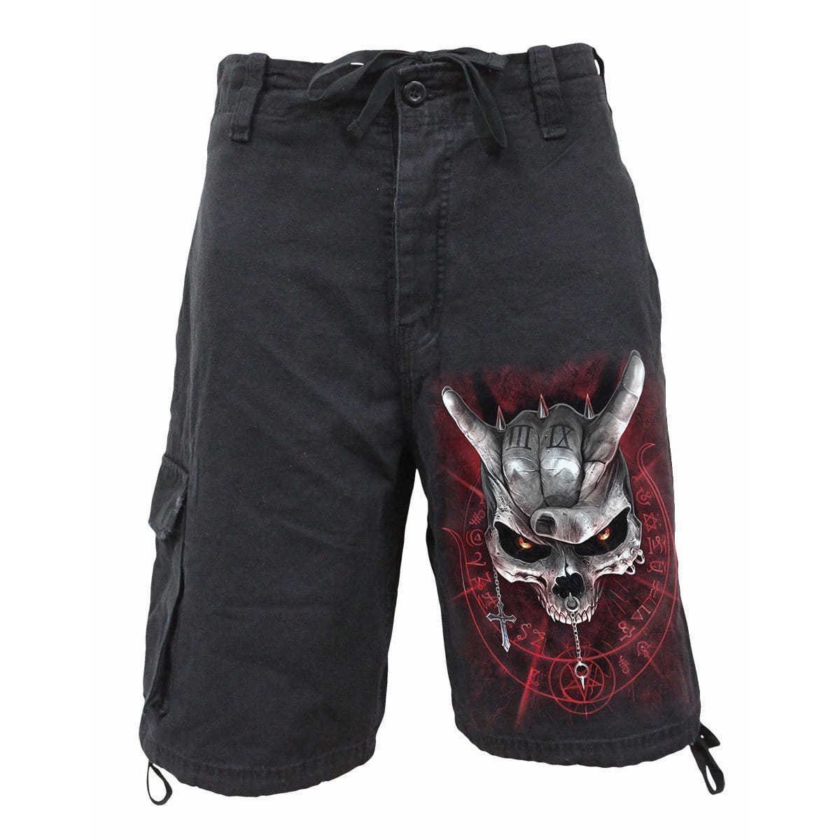 NEVER TOO LOUD - Vintage Cargo Shorts Black