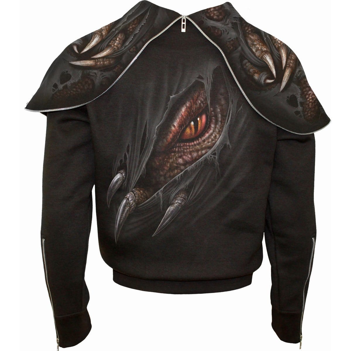 BREAKING OUT - Split Zip Hoody Black