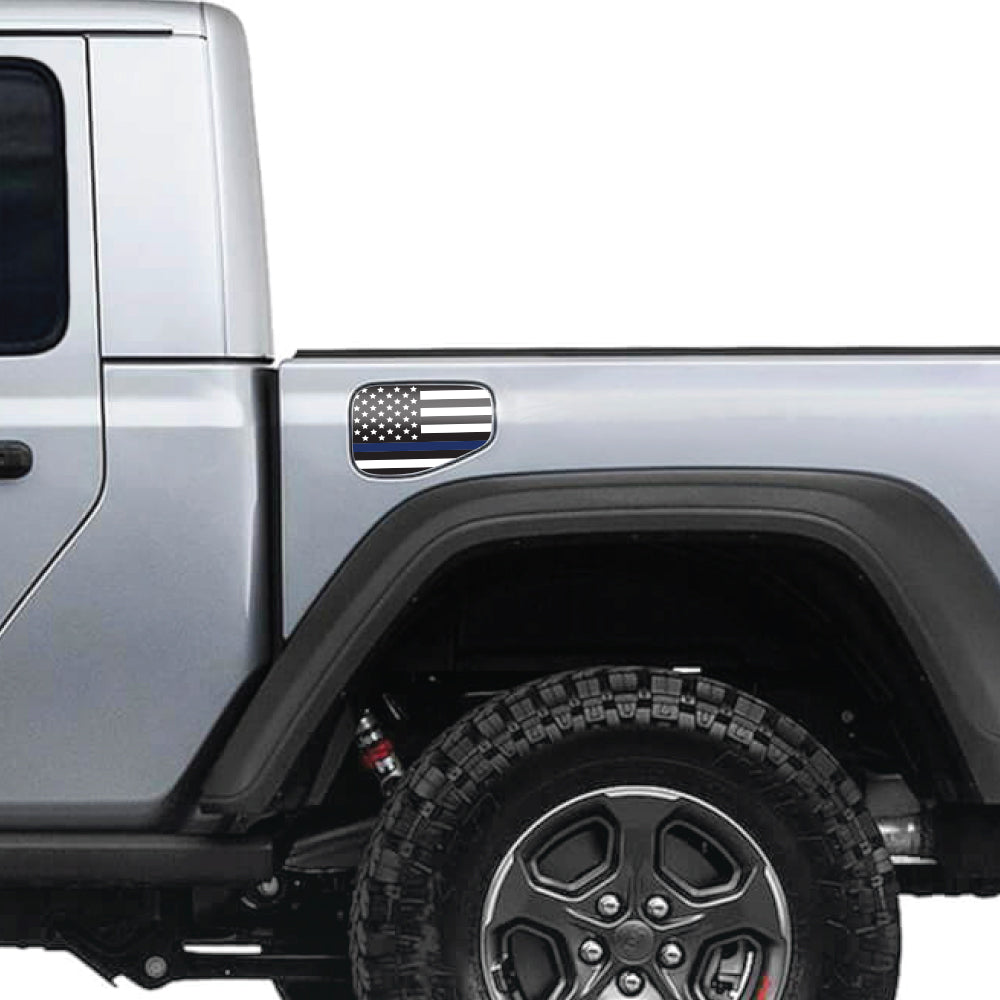 Thin Blue Line Gas Cap Decal for JT or Gladiator