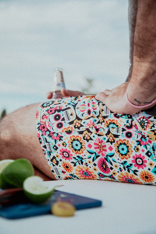 Calavera Dreams: Dia de los Muertos Swim Trunks