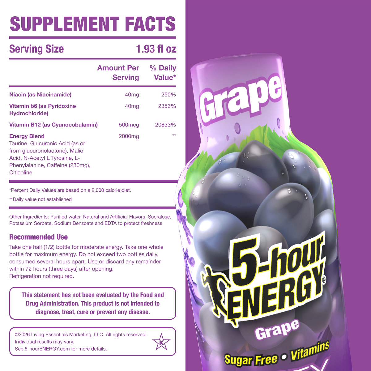 Grape Flavor Extra Strength 5-hour ENERGY Shots