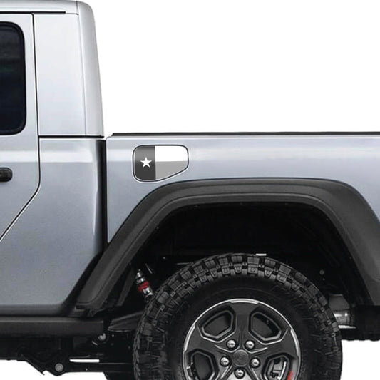 Texas State Flag Greyscale Gas Cap Decal for JT or Gladiator