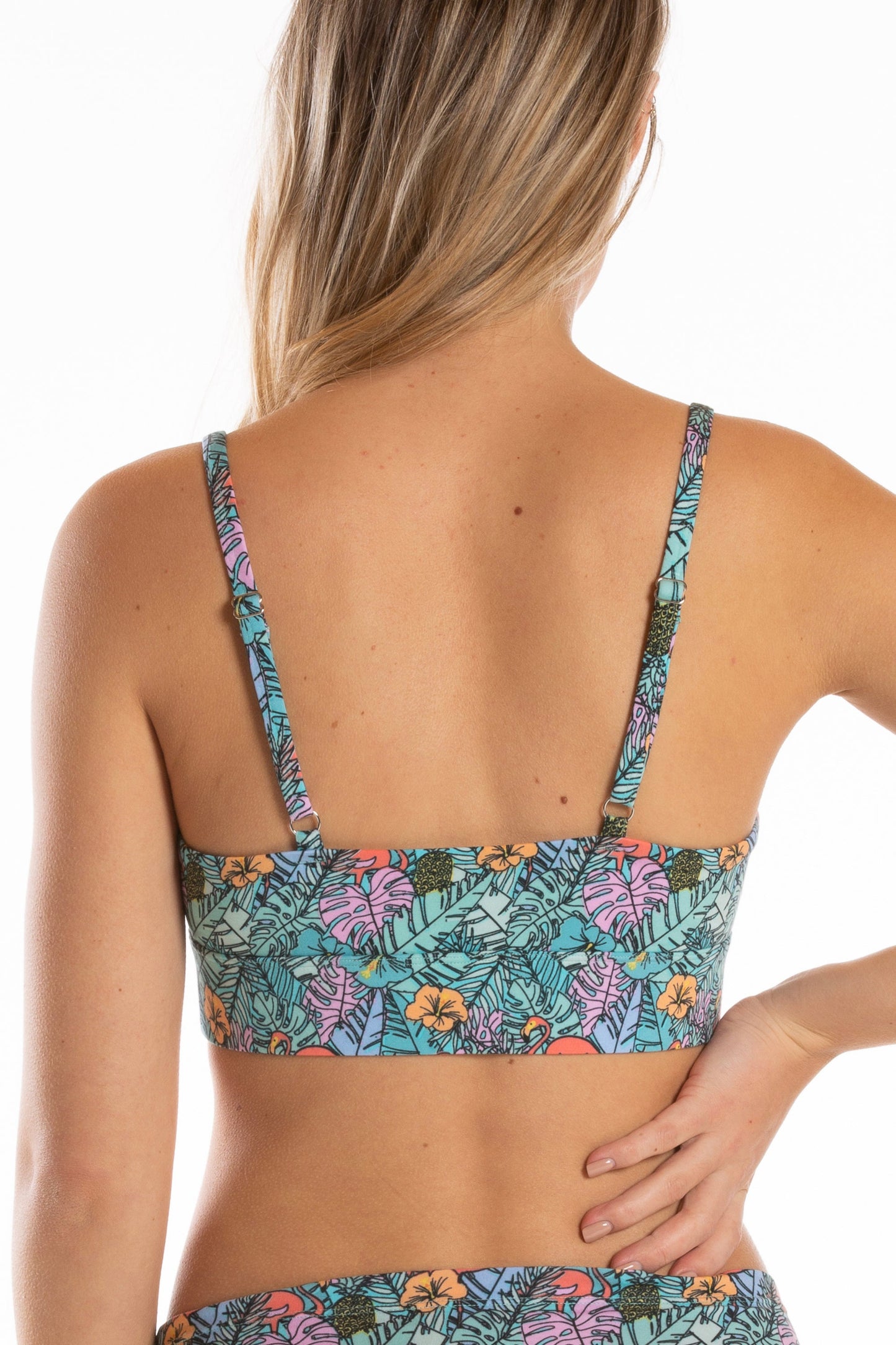The Hot Tropic | Tropical Flamingo Boob Hammock™ Scoop Bralette