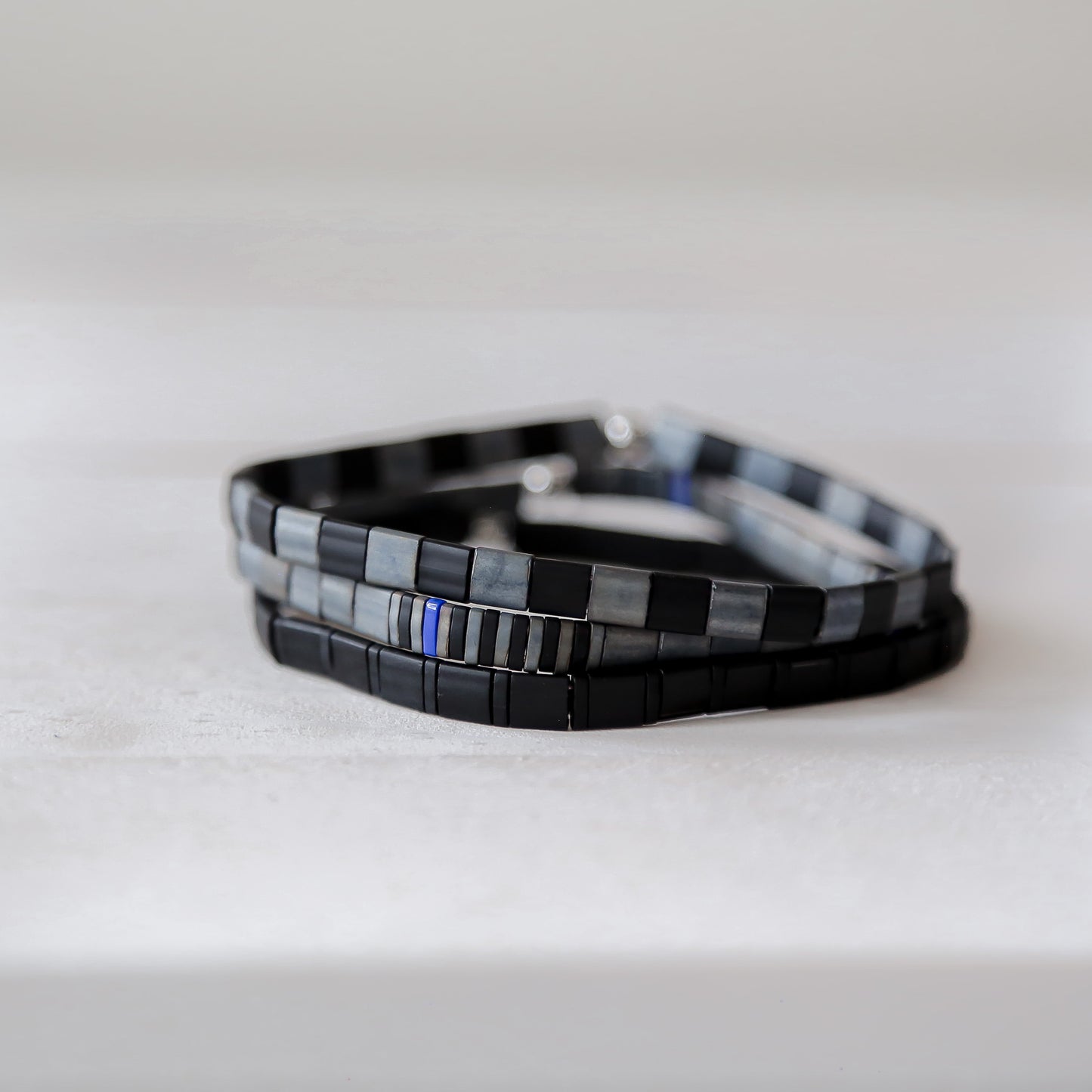 THIN BLUE LINE in Gray - POLICE BRACELET