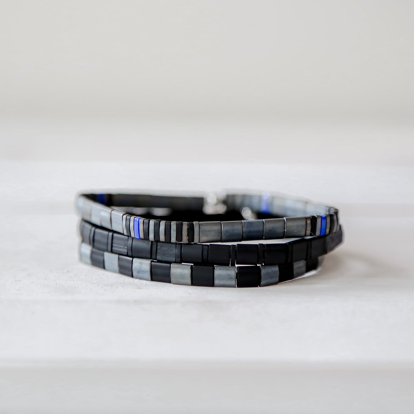 THIN BLUE LINE in Gray - POLICE BRACELET
