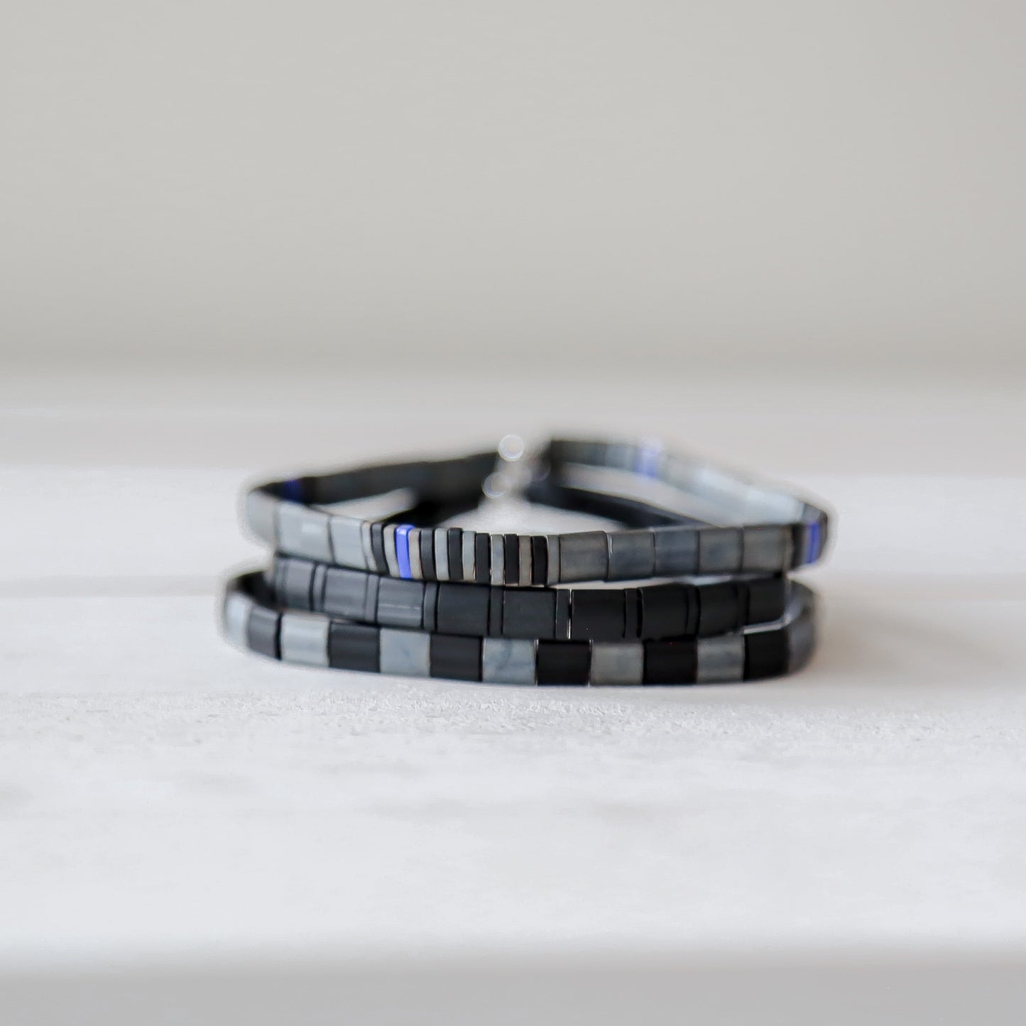 THIN BLUE LINE in Gray - POLICE BRACELET
