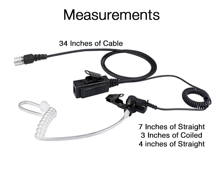 Mic & Earpiece Radio Kit - Quick Disconnect (Hirose) Vertex: VXD-970, VX-820, VX-870, VX-920, VX-940, VX-970 Series, & P25 Radios