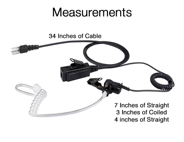 Mic & Earpiece Radio Kit - Rapid Release(Hirose) Motorola: APX (Apex) Series, XPR Series, SRX2200, & More