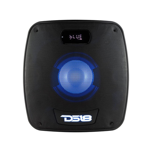 TLV 6.5" Amplified With Battery Self Powered Party Speaker With RGB LED Lights Bluetooth and TWS 200 Watts
