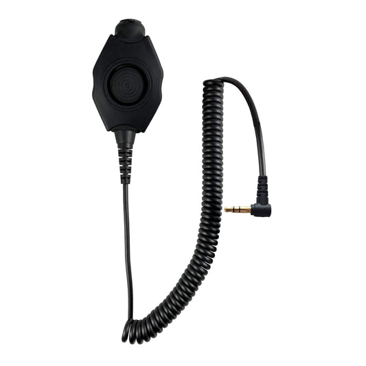 Tactical Radio Adapter/PTT for Headset(Hirose)(w/ Electret Mic): NATO/Military Wiring, OTTO, 3M Peltor ComTac, XPI, Helicopter, & More - 1 Pin Motorola, Cobra, Garmin FRS Radios