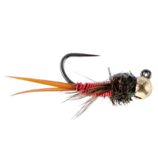 Tactical Tungsten Bead Head Copper John Euro Nymph Assortment Fly Fishing Flies - Collection of 9 Flies 3 Colors Hook Size 12