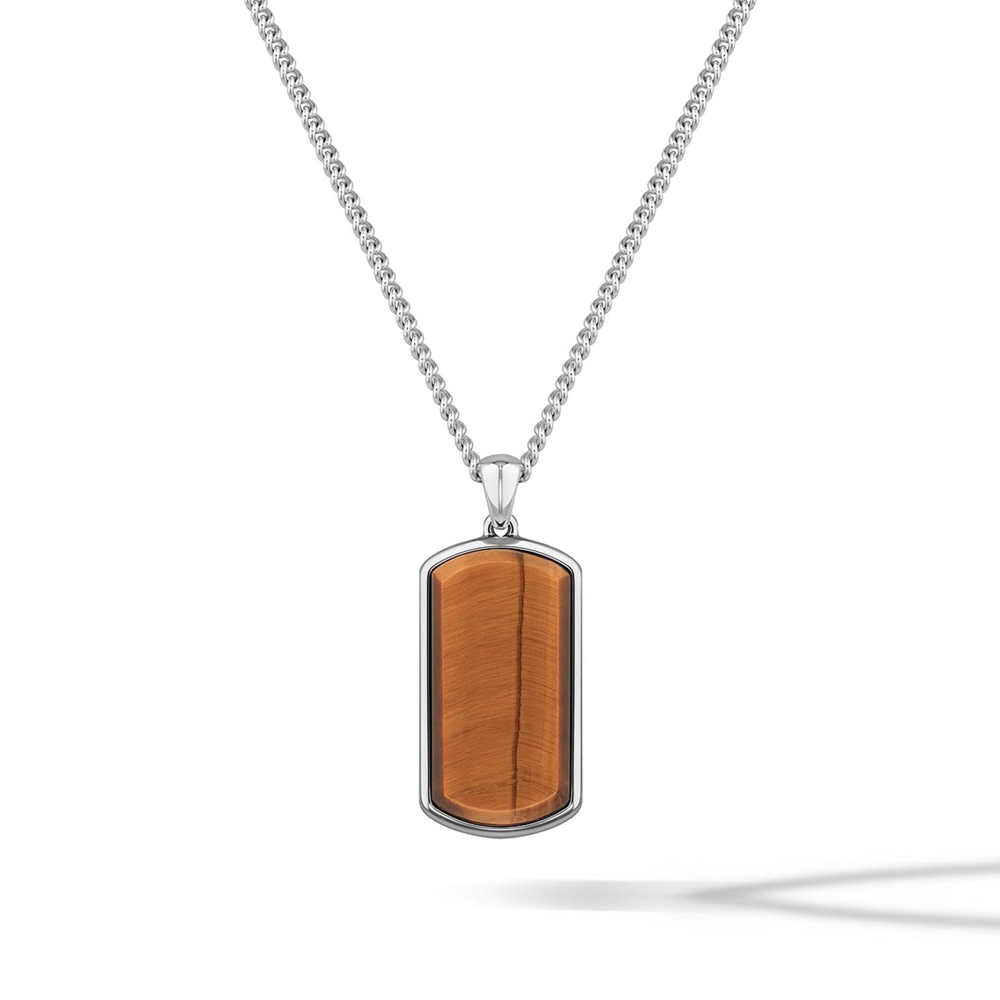 Beveled Tag Pendant - Tigers Eye