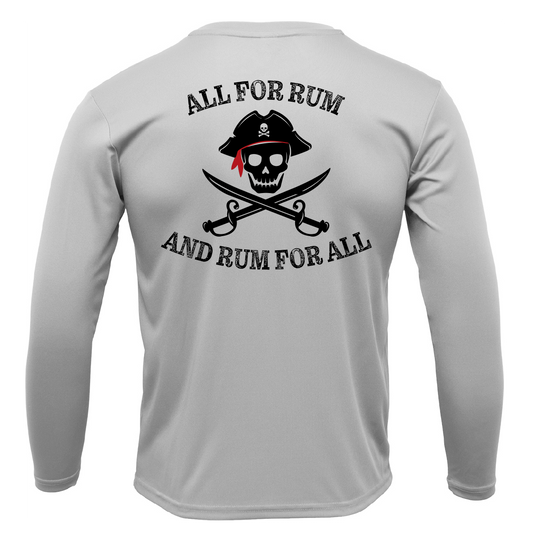 Freshwater Born "All For Rum and Rum For All" Men's Long Sleeve UPF 50+ Dry-Fit Shirt