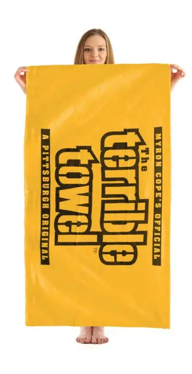 Pittsburgh Steelers Beach Towel Terrible Towel® - Large Plush | Officially licensed by NFL