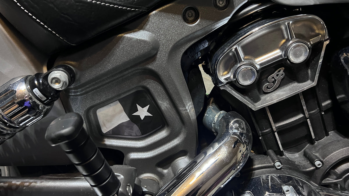 Indian Scout Mid-Frame Insert - Texas Flag