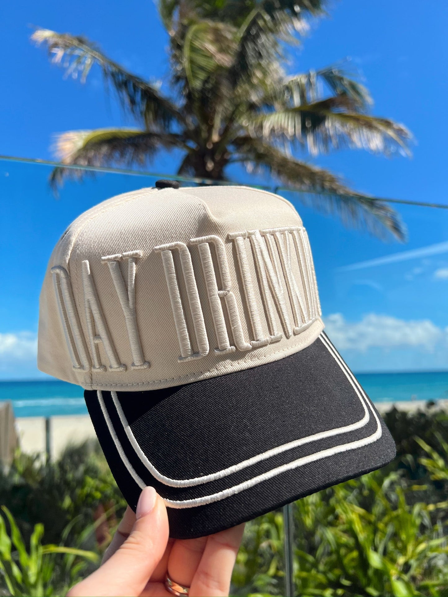 Day Drinking - Black Vintage Trucker Hat