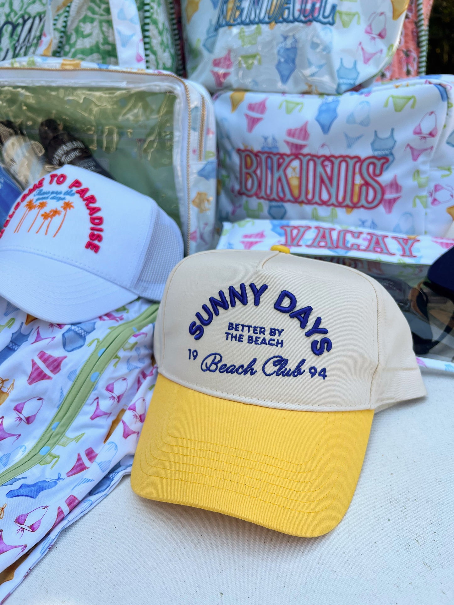 Sunny Days - Yellow Vintage Trucker Hat - PREORDER