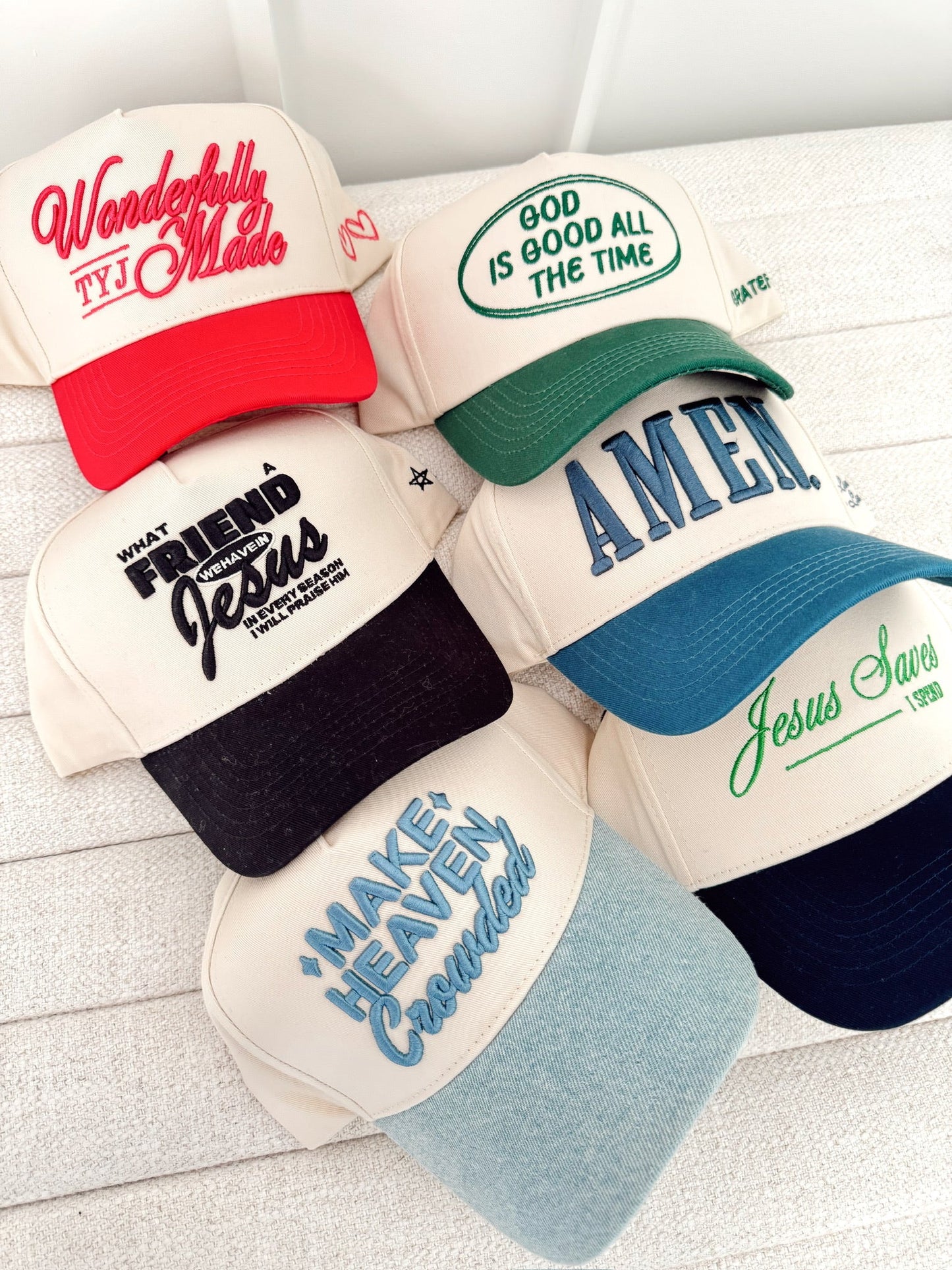 AMEN. - Slate Blue Vintage Trucker Hat - PREORDER