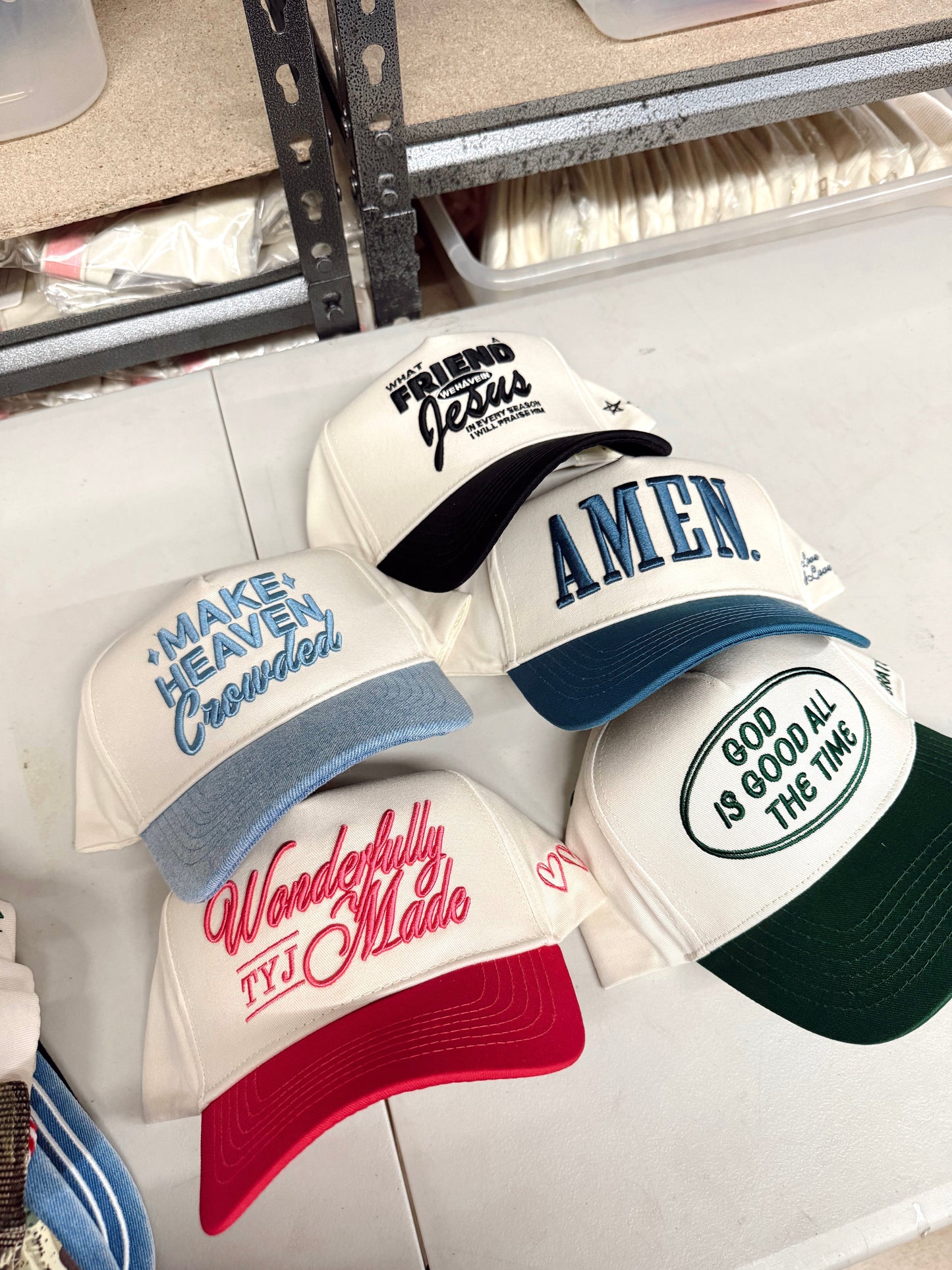 Make Heaven Crowded - Denim Vintage Trucker Hat - PREORDER