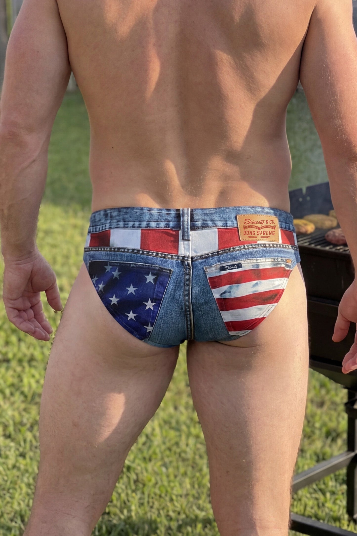 The Chattahoochee Daddy | USA Denim Print Ball Hammock® Pouch Swim Briefs