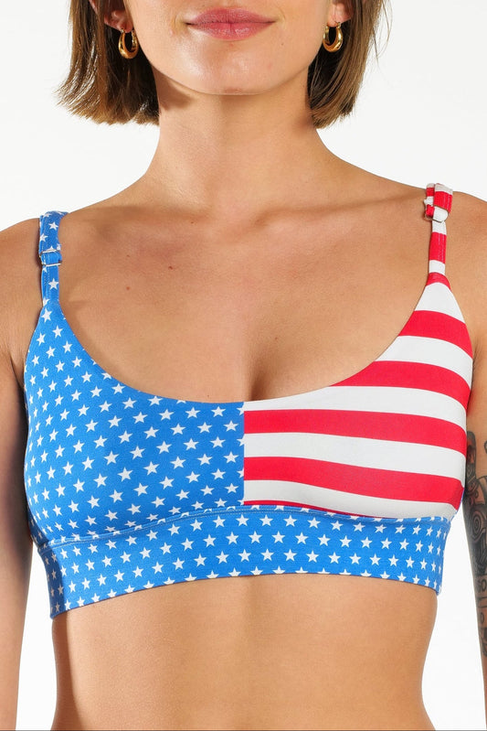 The Ellis Island | USA Flag Boob Hammock™ Scoop Bralette
