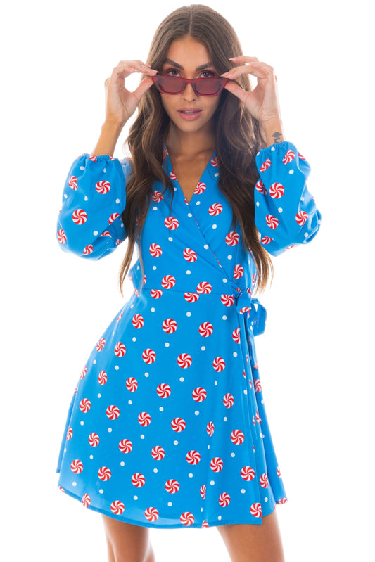 The Mint Condition | Holiday Peppermint Wrap Dress