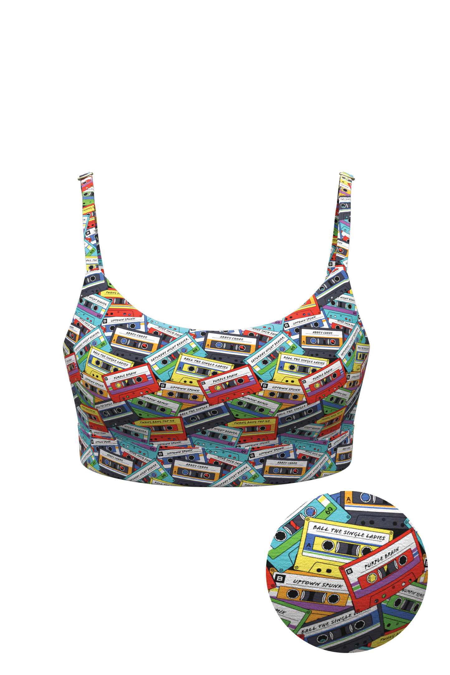 The Mixtape | Cassette Tapes Boob Hammock™ Scoop Bralette