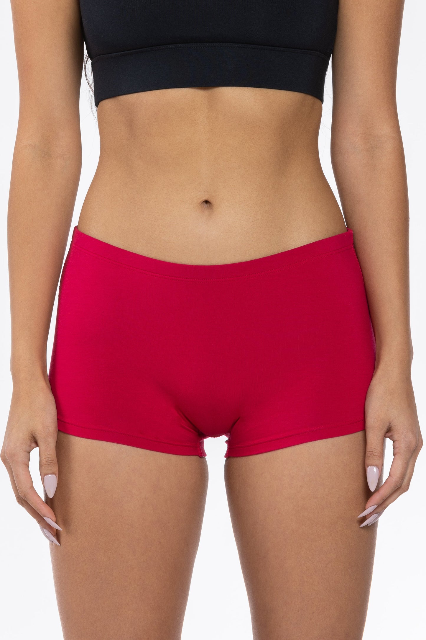 The Red Velvet | Dark Red Modal Boyshort Underwear