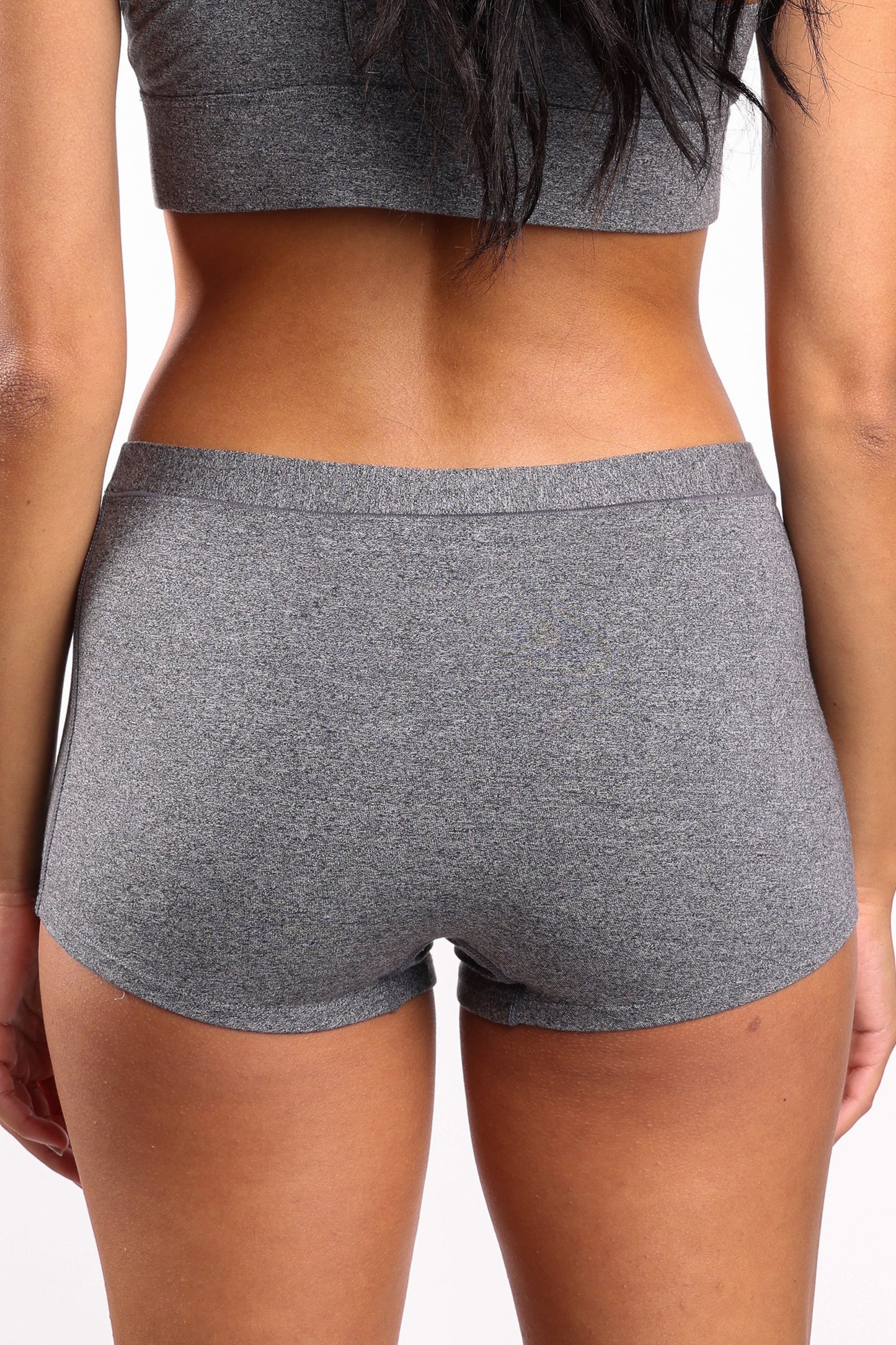 The Seattle Skyline | Black Marble Heather Modal Boyshort Underwear