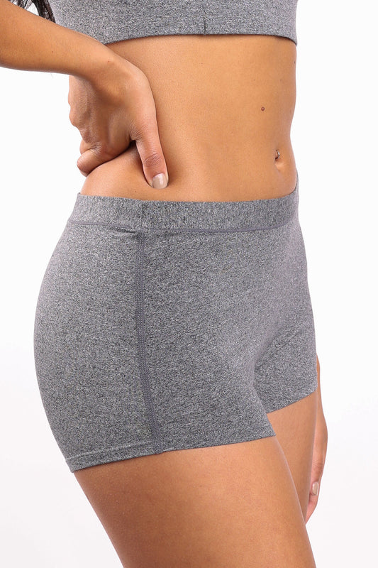 The Seattle Skyline | Black Marble Heather Modal Boyshort Underwear
