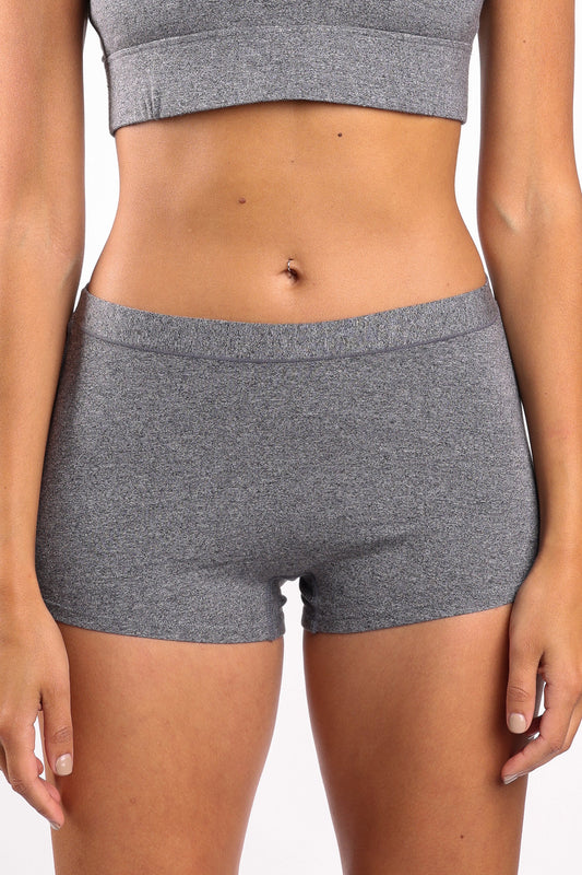 The Seattle Skyline | Black Marble Heather Modal Boyshort Underwear