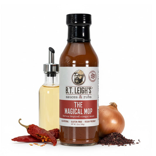 The Magical Mop - Harissa Inspired Carolina Vinegar Sauce - 13 oz Bottle